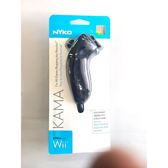 NEW NYKO Wii U Kama Controller Black  87105-A50, Use w/ Wii Nunchuk Ergonomic - Picture 1 of 4